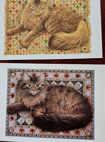 Vintage 1989 Set of 13 Cat Postcards Postcats Rare With Book Lesley Anne Ivory - Picture 14 of 21