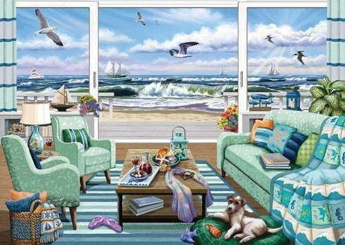 NEW Ravensburger Jigsaw Puzzle 1000 Piezas Pcs 16817 Beachfront Getaway - Imagen 2 de 2