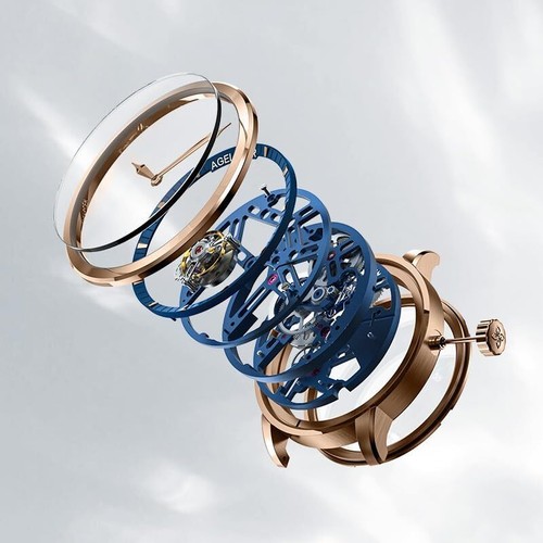 Reloj mecánico de lujo para hombre con tourbillon esqueleto relojes manuales para hombre - Imagen 13 de 24