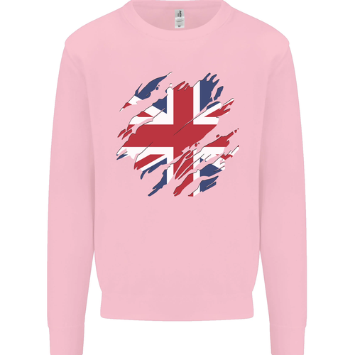 Torn British Flag Union Jack Britain Kids Sweatshirt Jumper - Picture 54 of 97