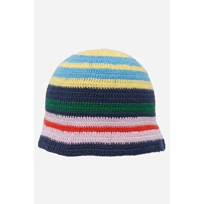 Echo Gallery Stripe Crochet Cotton Hat NWT One Size Multi Color GORGLITTER Women main image 3