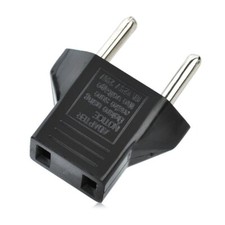 US USA to EU Euro Europe Power Jack Wall Plug Converter Travel Adapter Adaptor