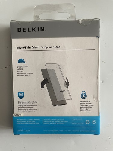 iPod Nano 4th Gen Video 8GB 16GB BELKIN Snap-on Case MicroThin Sparkly Grey NEW - Picture 2 of 2