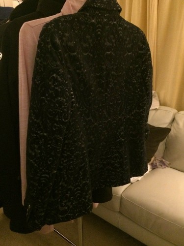 CAbi Textured Patterned Blazer Dark Navy, Silver, Black Size 8 - Picture 9 of 9