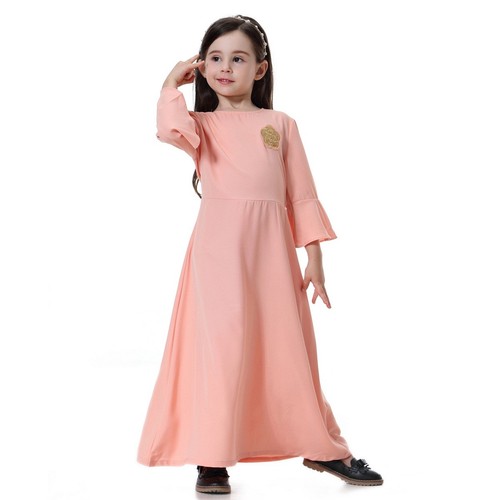 Muslim Children Kids Girls Maxi Dress Kaftan Abaya Dubai Islamic Costumes Arab - Picture 56 of 64