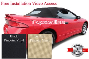Mitsubishi Eclipse Convertible Soft Top W Heated Gl Install Image Is Loading Mitsubishi Eclipse Convertible Soft Top W Heated Gl