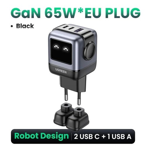 UGREEN 65W GaN Nexode Schnell Ladegerät Roboter Design USB C QC PD3.0 für iPhone Xiaomi - Bild 12 von 16