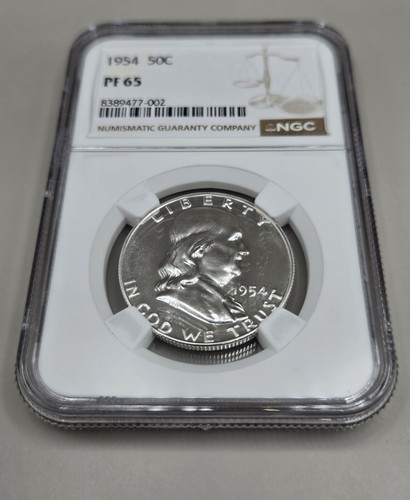1954 Franklin Half Dollar Proof NGC PF 65 - Picture 5 of 9