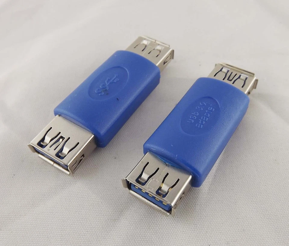 Blue USB 3.0 Type A External Female To Female Cable Extender Adapter Connector - Image 4 of 4