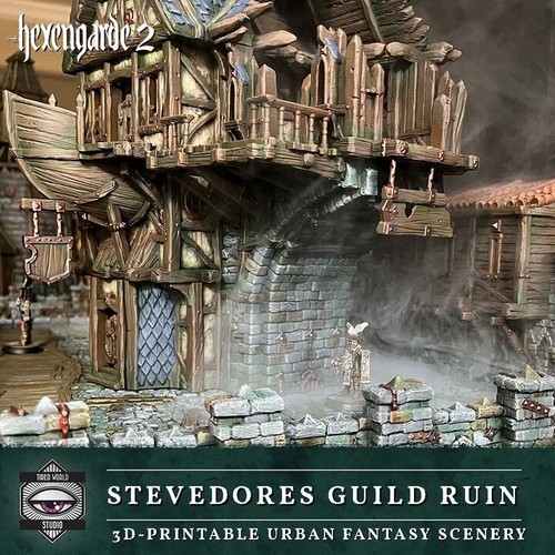 Stevedores Guild Ruin Hexengarde 2 - Warhammer Mordheim Trench Crusade Terrain - Picture 3 of 10