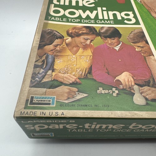 VTG 1974 Lakesides Spare Time Bowling Dice Board Games Complete Bowler 8340 USA - Picture 3 of 16