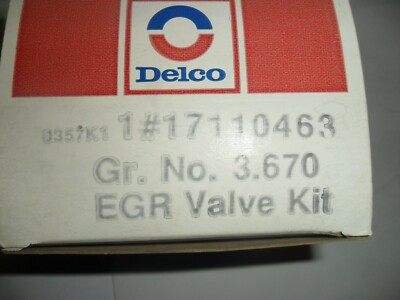 Delco  E G R  Valve W/ Gasket  17110463 NOS BUY IT NOW OBO