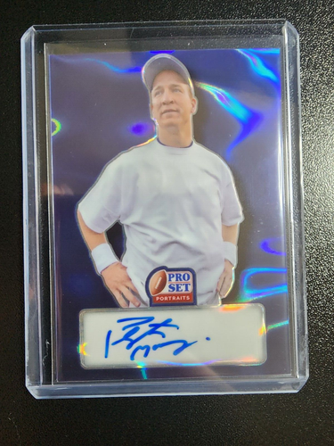 PEYTON MANNING auto 2024 Leaf Pro Set Metal Portraits Purple Blue Lava #7/10 - Picture 1 of 2