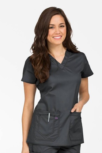 Neu mit Etikett MC2 by Med Couture Olivia Peeling-Top mit V-Ausschnitt für Damen 8475 - Bild 7 von 15