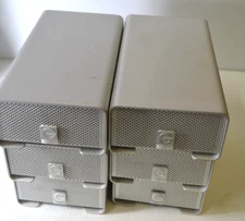 LOT OF 6 G-TECHNOLOGY G-RAID MINI 1TB 7200RPM eSATA FIREWIRE USB2 HARD DRIVE