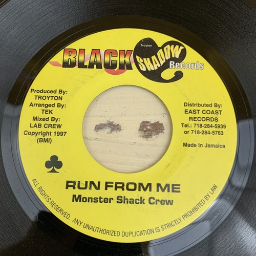 MONSTER SHACK CREW - Run From Me, Version, 7” Reggae Jamaica Vinyl Record - Picture 3 of 6