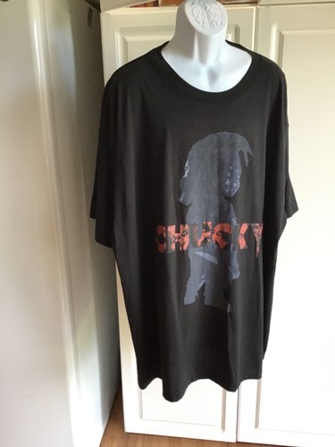 Nueva Camiseta Para Hombre CHUCKY Grande y Alta Talla 4X Manga Corta Negra con Imagen+ - Imagen 3 de 7