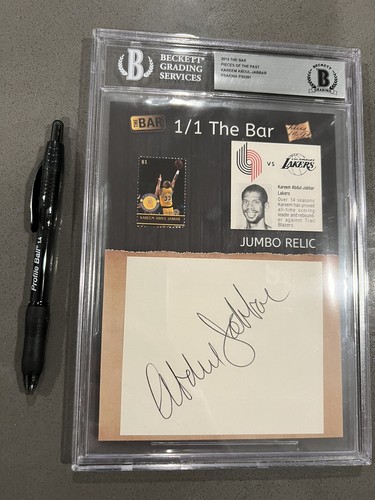2019 The BAR Stücke der Vergangenheit Kareem Abdul-Jabbar Auto BGS PSA/DNA 1/1 - Bild 3 von 3