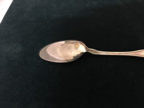 CUCHARA BEBÉ O DEMITASSE CHAPADA EN PLATA VINTAGE. SIN MARCA - Imagen 8 de 10