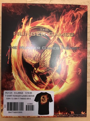 RARE Hunger Games Mockingay on Fire Black T-Shirt Size XL - New In Box NIB NWT - 第 3/4 張圖片