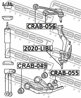 Ball Joint for JEEP FEBEST 2020-LIBL fits Lower Front Axle - Picture 3 of 4