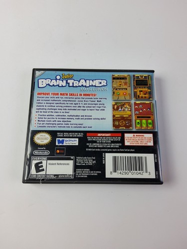 Junior Brain Trainer Math Edition (Nintendo DS, 2011) Complete Game TESTED - Picture 2 of 7