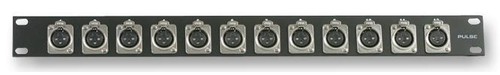 Rack Panel Steckschlüssel 19 Zoll 19" bestückt 12 24 XLR Stecker Befestigungssatz 1HE 2HE - Bild 6 von 9