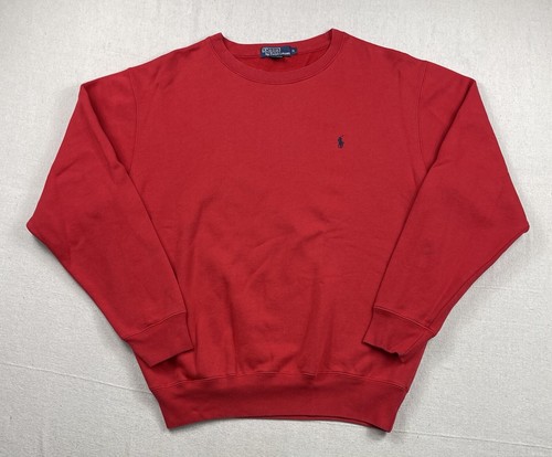 Vintage 90s Polo Ralph Lauren USA Crewneck Sweatshirt Mens Sz M Golf Pony Red