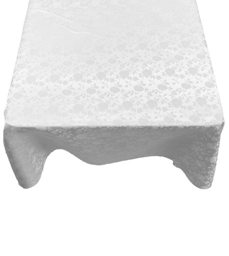Square Tablecloth Roses Jacquard Satin (51" Inches) - Picture 40 of 41