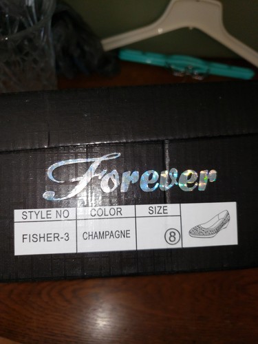 Forever Women's Fisher 3K Champagne Rhinestone Embellished Pumps In Box Size 8 - Picture 13 of 14