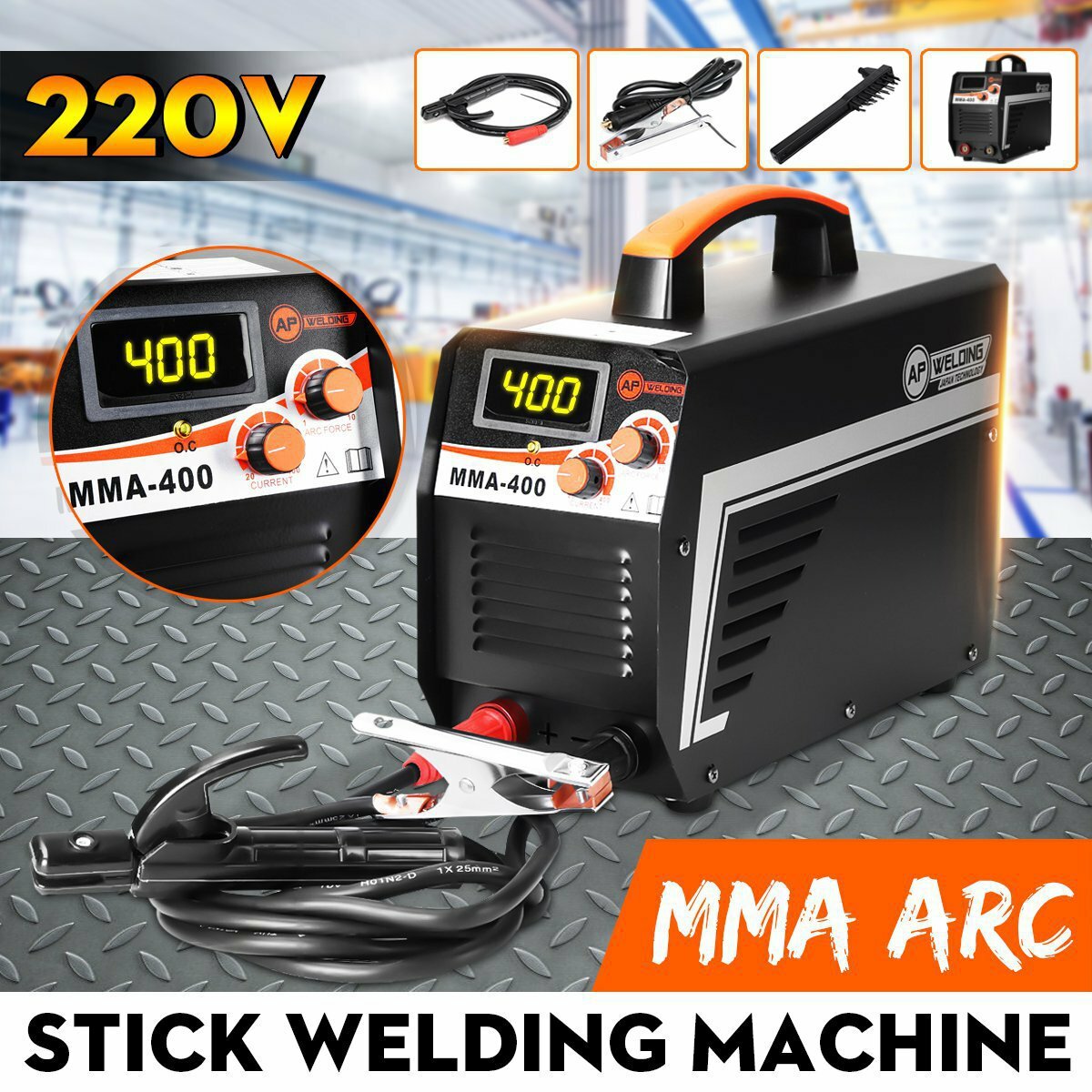 ARC140 140 Amp IGBT Digital Display Welder DC Inverter Stick//Arc Welding Machine