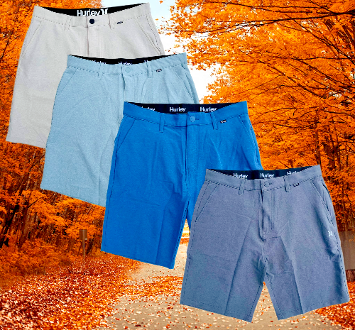 Mens Hurley Quick Dry Shorts Stretchy Summer Casual Walk Running Golf Gym 33-18 - Picture 1 of 10