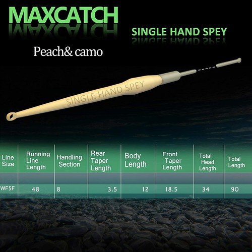 Línea de pesca con mosca Spey para una sola mano peso hacia adelante flotante WF3F-8F 90 ft - Imagen 2 de 7