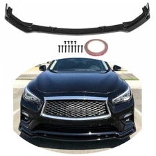 For 2014-2017 Infiniti Q50 Base Glossy Black Front Bumper Lip Spoiler Splitter