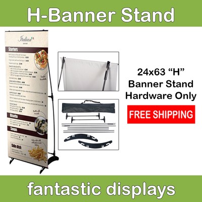 24x63 H Shaped Banner Stand Frame For Trade Show Booth Banners Ebay