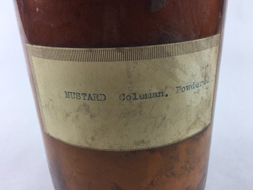 Vintage Mustard Coleman Powdered Pharmacy Medicine Bottle 7.5" Duraglas - Picture 2 of 5