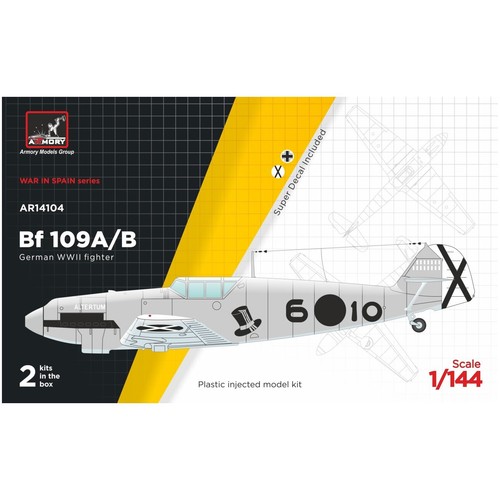 Armory Models AR14104 Scale 1:144 Messerschmitt Bf 109A/B German preWWII fighter - Picture 15 of 24