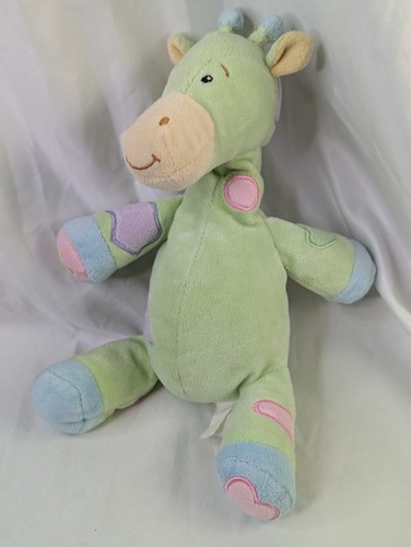 Koala Baby Green Giraffe Plush 11 Inch Chime Bell Stuffed Animal Toy - Picture 2 of 7