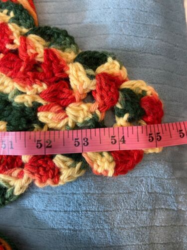 Vintage Crochet Afghan Blanket Patchwork Multicolor Diamond Tassels Grannycore - Picture 11 of 12