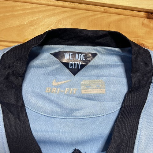 Nike Manchester City Football Kit Mens Size 2XL Blue 2014/15 Away #8 Samir Nasri - Picture 7 of 12