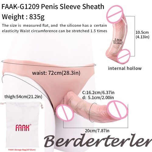 FAAK Silicone Penis Sleeve Pants Briefs Wearable Hollow Sleeve Underwear for Men - Picture 17 of 37