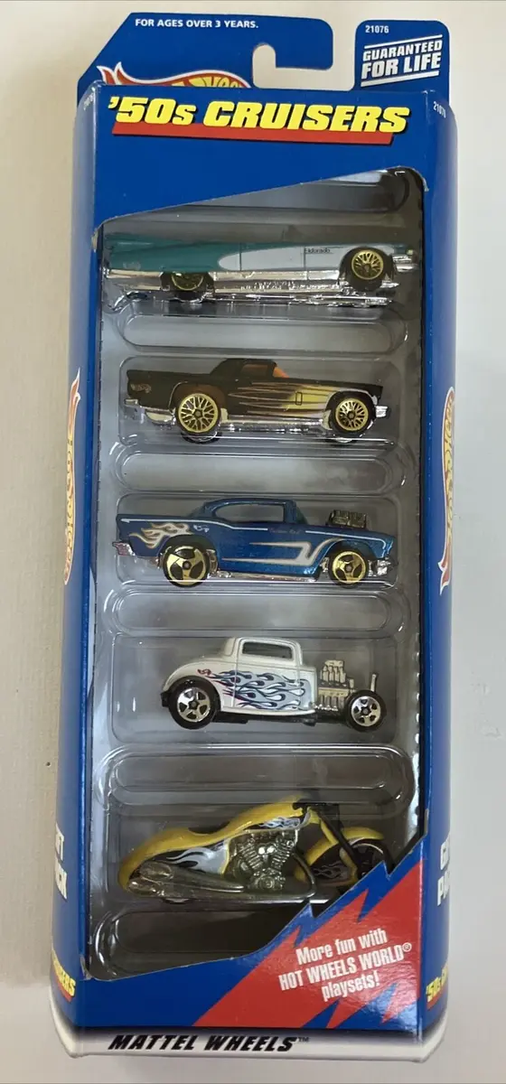 Mattel Hot Wheels '50s Cruisers 5 Car Gift Pack 1998 Unopened Sealed