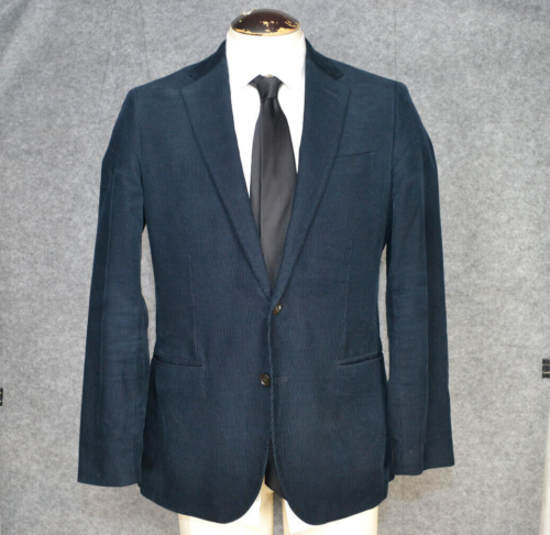 J. CREW Ludlow Mens Sport Coat Blue Cotton Blazer Suit Jacket Size 40R corduroy