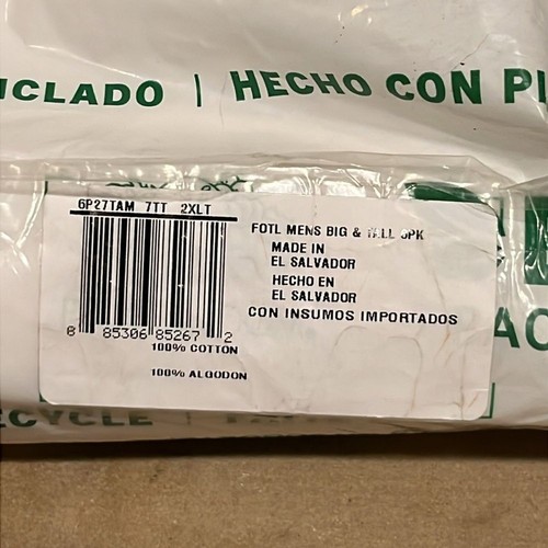 Camiseta Fruit of the Loom blanca 100 % algodón manga corta cuello redondo - Imagen 3 de 5