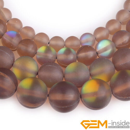 Mystic Aura Quartz Holographic Crystal Gemstone Loose Spacer Beads 15'' Strands - Foto 29 di 45