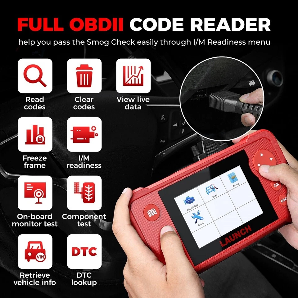 Lector de códigos LAUNCH X431 Creader VII+ 7 Plus CRP123 OBDII escáner ABS motor SRS Foto 2 de 4