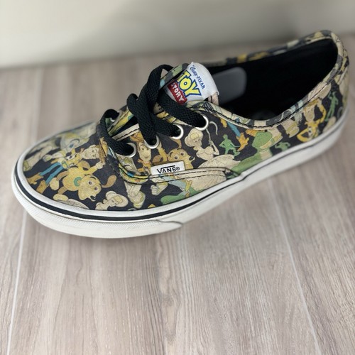 Vans x Toy Story Authentic Multi Print Black True White Woody Buzz SZ 7 W 5.5 M - Picture 18 of 24