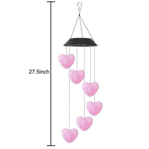Hanging Wind Chime Colour Changing Solar Powered LED Angle Lights Garden UK - Picture 9 of 15