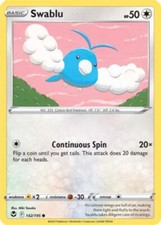 x4 Swablu - 142/195 - Common - Reverse Holo Pokemon SS12 Silver Tempest M/NM