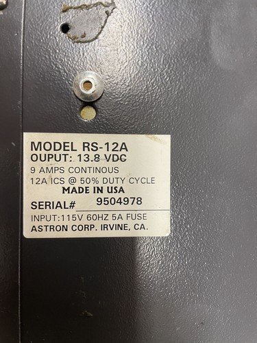 Vintage Astron RS-12A Power Supply - Picture 14 of 18